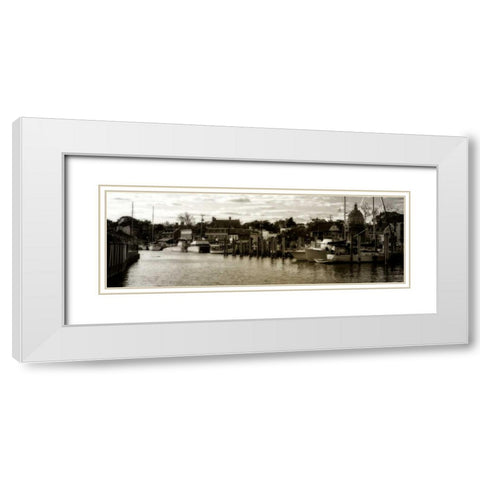 Annapolis Harbor White Modern Wood Framed Art Print with Double Matting by Hausenflock, Alan