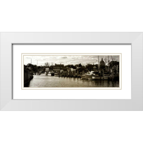 Annapolis Harbor White Modern Wood Framed Art Print with Double Matting by Hausenflock, Alan