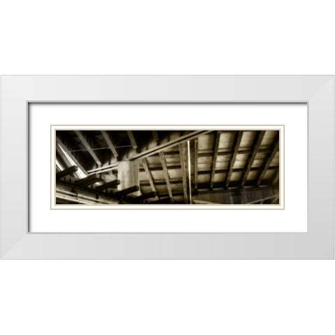 Structure I White Modern Wood Framed Art Print with Double Matting by Hausenflock, Alan