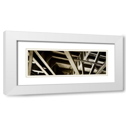 Structure II White Modern Wood Framed Art Print with Double Matting by Hausenflock, Alan