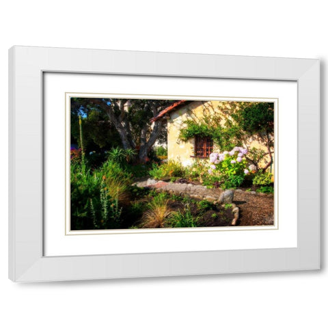 Mission Garden White Modern Wood Framed Art Print with Double Matting by Hausenflock, Alan