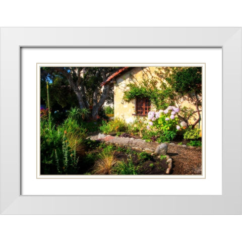 Mission Garden White Modern Wood Framed Art Print with Double Matting by Hausenflock, Alan