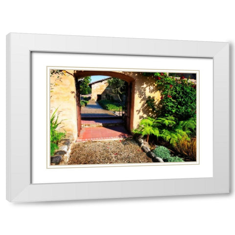 Mission Pathway White Modern Wood Framed Art Print with Double Matting by Hausenflock, Alan