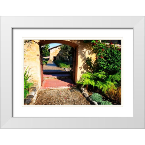 Mission Pathway White Modern Wood Framed Art Print with Double Matting by Hausenflock, Alan