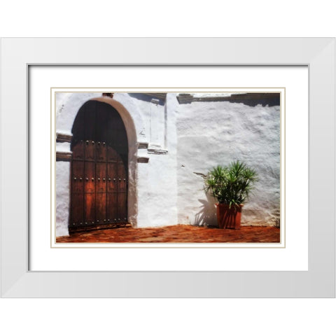 Old California Mission II White Modern Wood Framed Art Print with Double Matting by Hausenflock, Alan