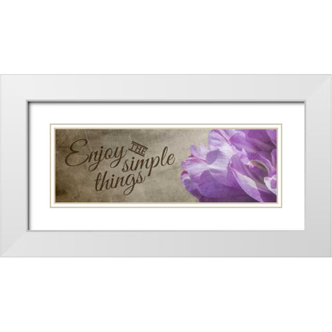 Simple Things White Modern Wood Framed Art Print with Double Matting by Hausenflock, Alan