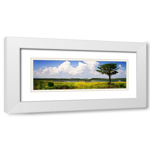 Newport River I White Modern Wood Framed Art Print with Double Matting by Hausenflock, Alan