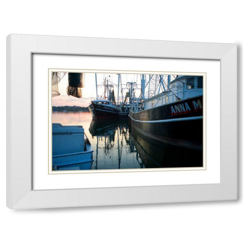 The Fridea Marie II White Modern Wood Framed Art Print with Double Matting by Hausenflock, Alan