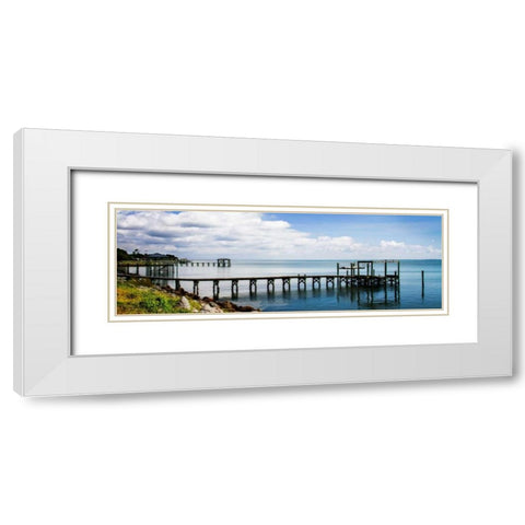 Thorofare Bay I White Modern Wood Framed Art Print with Double Matting by Hausenflock, Alan