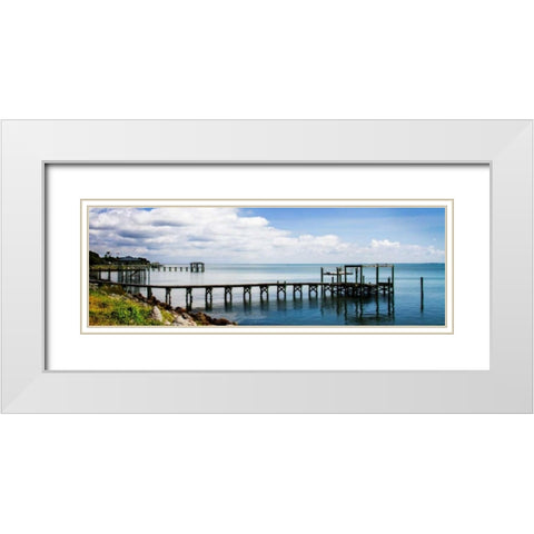 Thorofare Bay I White Modern Wood Framed Art Print with Double Matting by Hausenflock, Alan