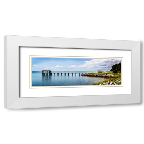 Thorofare Bay II White Modern Wood Framed Art Print with Double Matting by Hausenflock, Alan