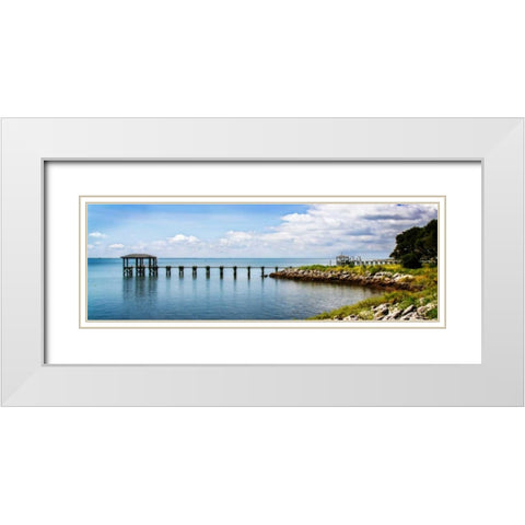 Thorofare Bay II White Modern Wood Framed Art Print with Double Matting by Hausenflock, Alan