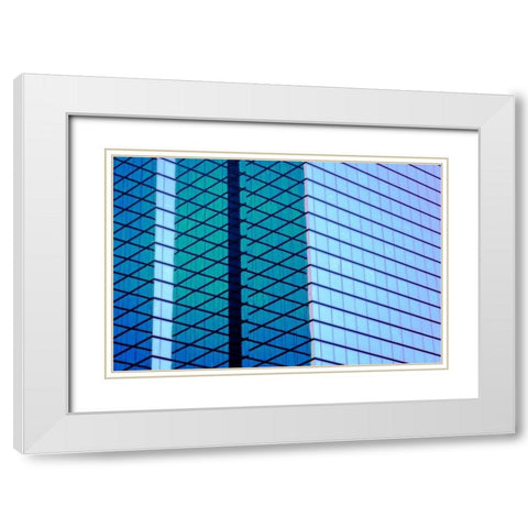 Glass and Steel I White Modern Wood Framed Art Print with Double Matting by Hausenflock, Alan