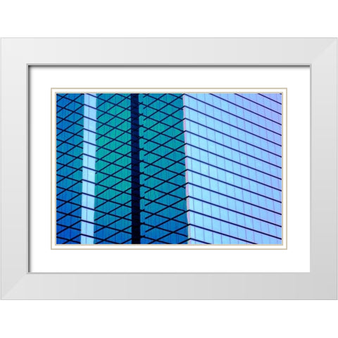 Glass and Steel I White Modern Wood Framed Art Print with Double Matting by Hausenflock, Alan