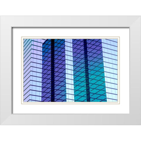 Glass and Steel II White Modern Wood Framed Art Print with Double Matting by Hausenflock, Alan