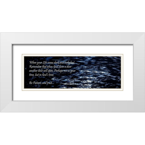 Be Patient and Trust White Modern Wood Framed Art Print with Double Matting by Hausenflock, Alan