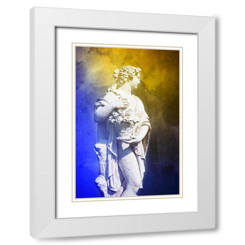 Greek Lady I White Modern Wood Framed Art Print with Double Matting by Hausenflock, Alan