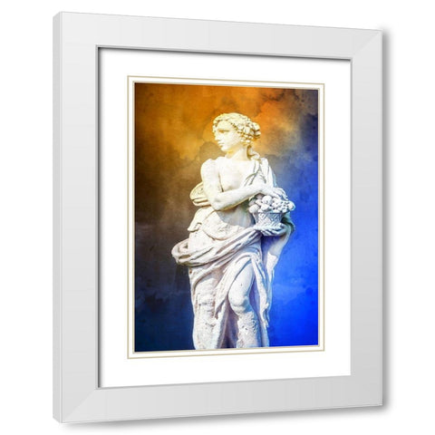 Greek Lady II White Modern Wood Framed Art Print with Double Matting by Hausenflock, Alan