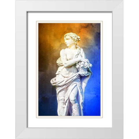 Greek Lady II White Modern Wood Framed Art Print with Double Matting by Hausenflock, Alan