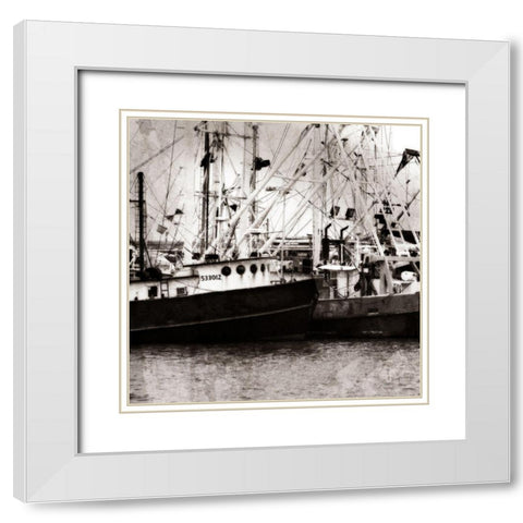 Cape May Fleet I White Modern Wood Framed Art Print with Double Matting by Hausenflock, Alan