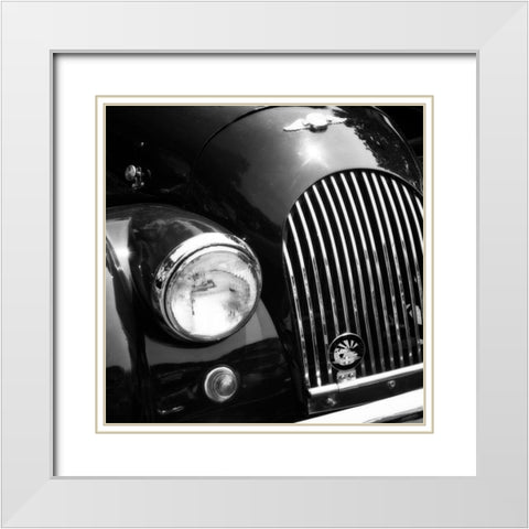 Vintage Roadster I White Modern Wood Framed Art Print with Double Matting by Hausenflock, Alan