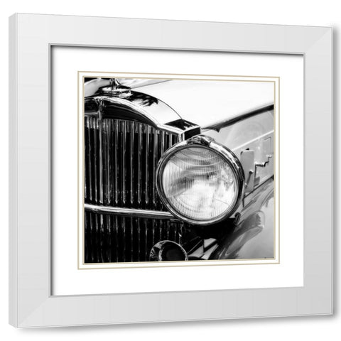 Vintage Roadster II White Modern Wood Framed Art Print with Double Matting by Hausenflock, Alan