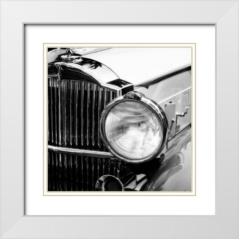 Vintage Roadster II White Modern Wood Framed Art Print with Double Matting by Hausenflock, Alan