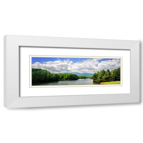 Crozet Mountains I White Modern Wood Framed Art Print with Double Matting by Hausenflock, Alan