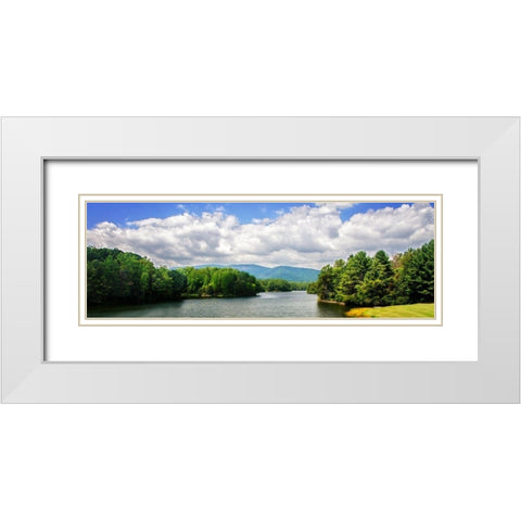 Crozet Mountains I White Modern Wood Framed Art Print with Double Matting by Hausenflock, Alan