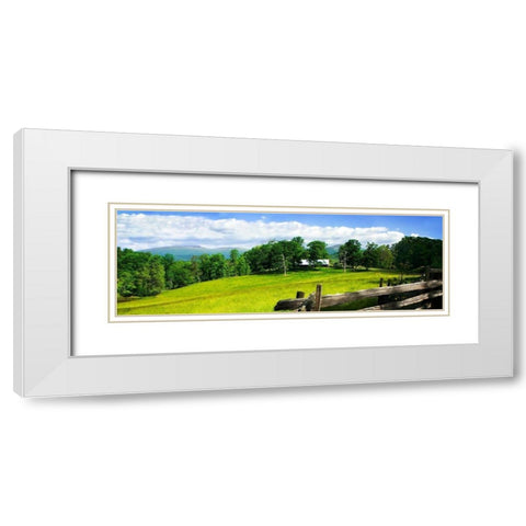 Crozet Mountains II White Modern Wood Framed Art Print with Double Matting by Hausenflock, Alan