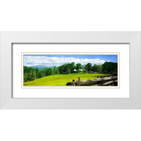 Crozet Mountains II White Modern Wood Framed Art Print with Double Matting by Hausenflock, Alan