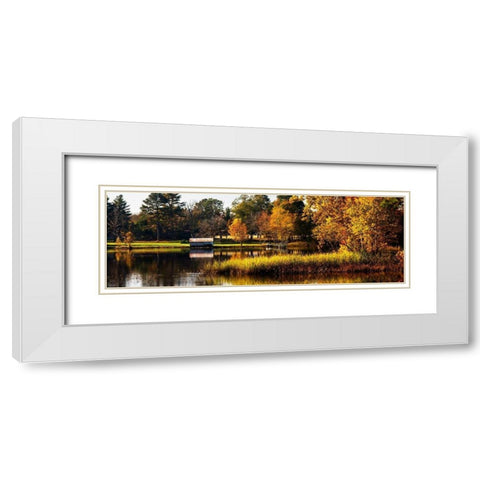 Autumn on the Mattaponi White Modern Wood Framed Art Print with Double Matting by Hausenflock, Alan