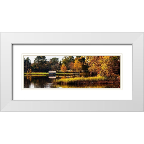Autumn on the Mattaponi White Modern Wood Framed Art Print with Double Matting by Hausenflock, Alan