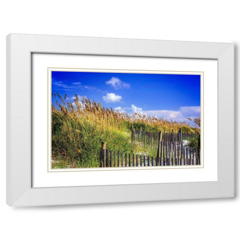 Summer at the Beach I White Modern Wood Framed Art Print with Double Matting by Hausenflock, Alan