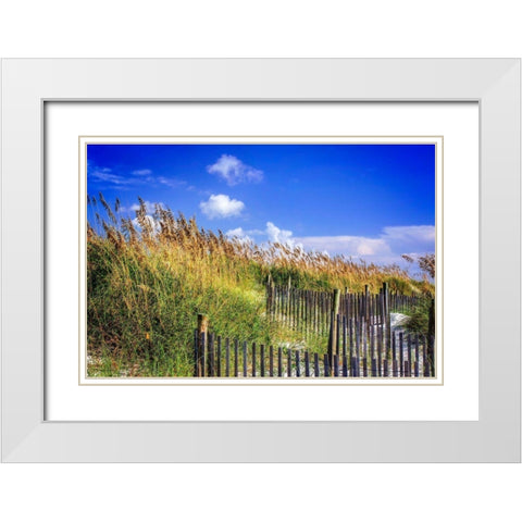 Summer at the Beach I White Modern Wood Framed Art Print with Double Matting by Hausenflock, Alan