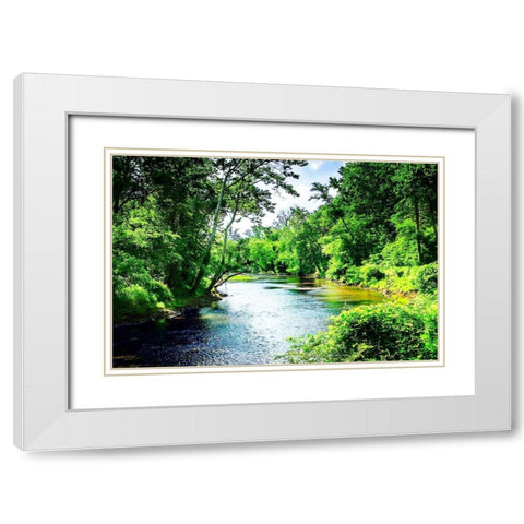 Summer Day on the Neuse River White Modern Wood Framed Art Print with Double Matting by Hausenflock, Alan