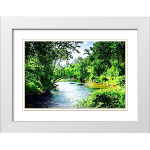 Summer Day on the Neuse River White Modern Wood Framed Art Print with Double Matting by Hausenflock, Alan