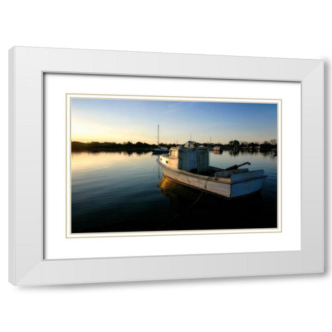 A Quiet Morning White Modern Wood Framed Art Print with Double Matting by Hausenflock, Alan