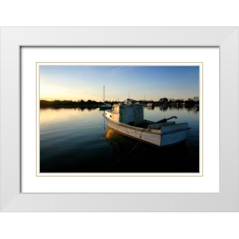 A Quiet Morning White Modern Wood Framed Art Print with Double Matting by Hausenflock, Alan