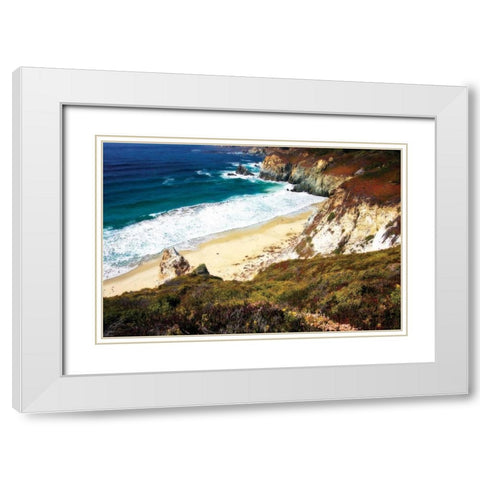 Garrapata Highlands II White Modern Wood Framed Art Print with Double Matting by Hausenflock, Alan