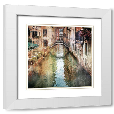 Romantic Venice White Modern Wood Framed Art Print with Double Matting by Hausenflock, Alan