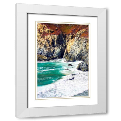 Garrapata Highlands III White Modern Wood Framed Art Print with Double Matting by Hausenflock, Alan