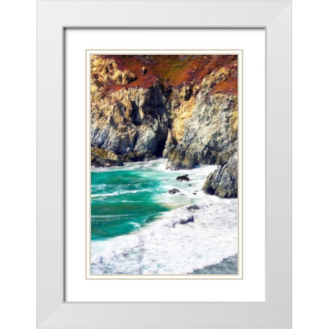 Garrapata Highlands III White Modern Wood Framed Art Print with Double Matting by Hausenflock, Alan