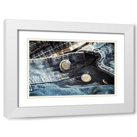 Jeans White Modern Wood Framed Art Print with Double Matting by Hausenflock, Alan