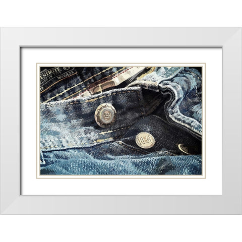 Jeans White Modern Wood Framed Art Print with Double Matting by Hausenflock, Alan