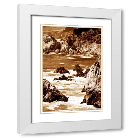 Garrapata Highlands V White Modern Wood Framed Art Print with Double Matting by Hausenflock, Alan