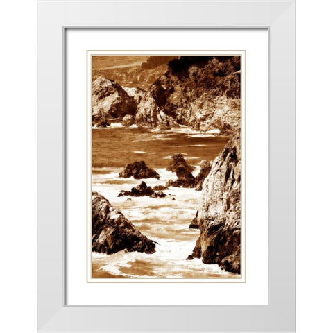 Garrapata Highlands V White Modern Wood Framed Art Print with Double Matting by Hausenflock, Alan