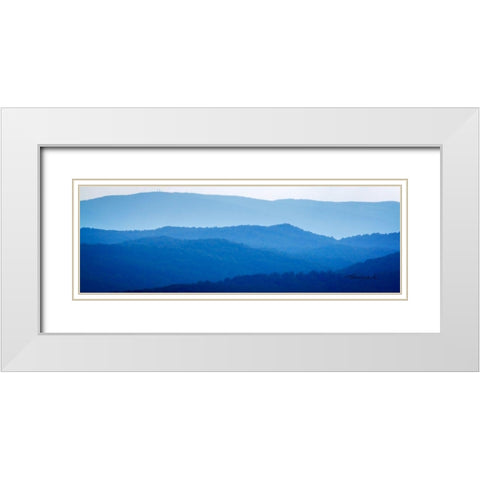 The Blue Ridge I White Modern Wood Framed Art Print with Double Matting by Hausenflock, Alan