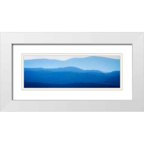 The Blue Ridge II White Modern Wood Framed Art Print with Double Matting by Hausenflock, Alan