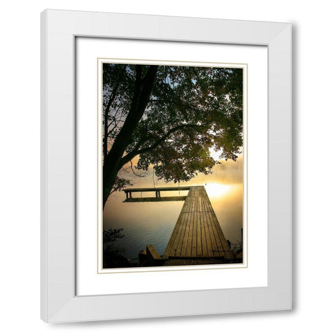 Morning Colors White Modern Wood Framed Art Print with Double Matting by Hausenflock, Alan